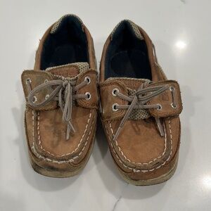 Sperry Kids Tan Moccasins